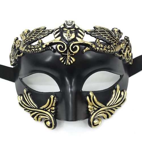 Masque Mascarade Pour Hommes - Masque Grec Romain - Demi-Masque Vénitien Pour Mascarade Ball Mardi Gras Halloween Party