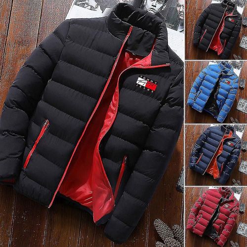 Manteau Rembourré Pour Homme Mi-Longueur Veste En Duvet Épais Hiver Manteau Chaud Ajusté Fit
