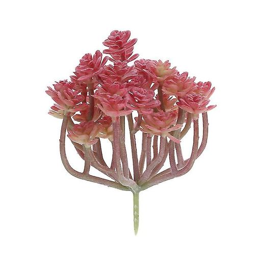 Simulation Succulentes Plantes vertes artificielles Fleur pour bureau Décoration de jardin à domicile (flocage rouge)
