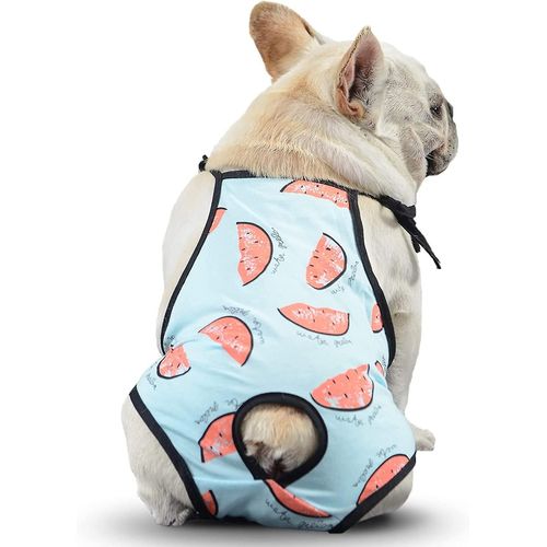 Combinaison De Couche Pour Chien Lavable Femelle Été Printemps, Culotte Sanitaire En Coton Doux Avec Bretelle Réglable Pour Fille Chien Chiot, Chien Réutilisable Période P