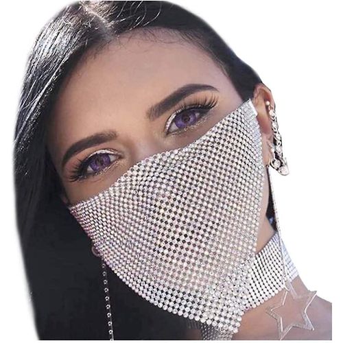 Masque Strass Étincelant Chaîne Cristal Masques De Mascarade Pour Femmes