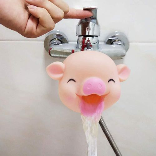 Dessin Animé Tête De Cochon Robinet Extender Lavabo Bain Bec Housse Mignon Animal Jouet Robinet Housse Baignoire Sécurité Fun Pour Bébés Tout-Petits Enfants Enfants