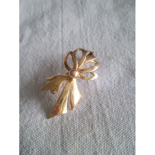 Ancienne Broche Ciselée * Plaqué Or Des Années 1955/1960