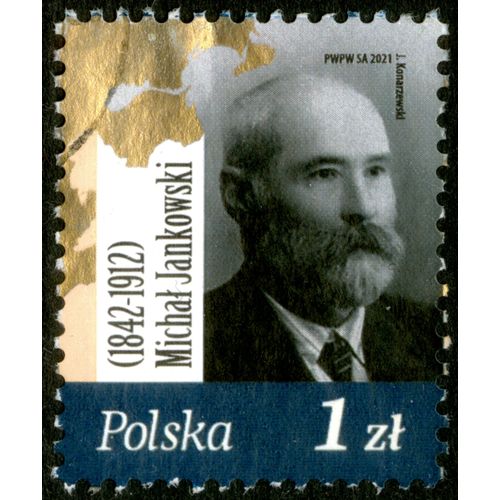 Timbre Oblitéré Polska, Michal Jankowski 1842-1912, Pwpw 2021, J.Konarzewski, 1 Zl