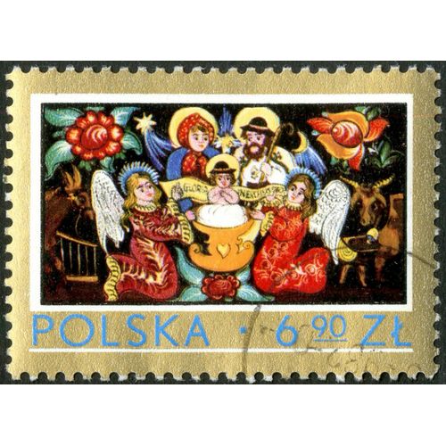 Timbre Oblitéré Polska, Gloria In Excelsis Deo, 6.90 Zl