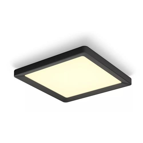 Panneau De Plafond Philips Huetento Carré - Petit 29,5 X 29,5 Cm - Blanche Froide À Chaude - Noir