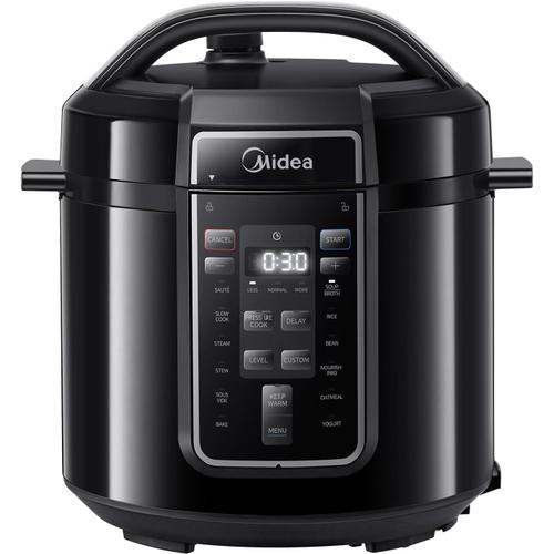 Autocuiseur Électrique Rapide 9-En-1, 12 Programmes Prédéfinis, Multicuiseur Inox Instantané, Pot Antiadhésif, Yaourtière, Cuiseur De Riz, Cuisson Lente, Sauté, Vapeur, 6L, Noir