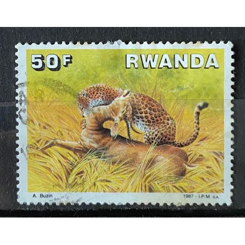 Timbre Oblitéré Rwanda 1987