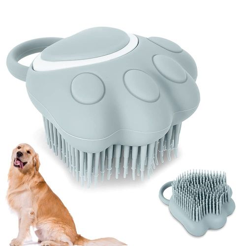 Brosse De Bain Pour Chiens Et Chats,Brosse De Bain Pour Chien,Avec Distributeur De Shampoing Et Brosse De Massage Pour Chiot,Effet De Massage,Enlève Les Poils Morts,La Saleté Et La Poussière