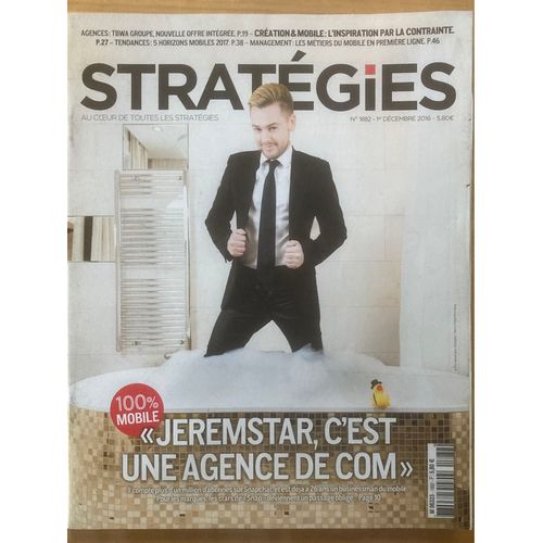 Stratégies N 1882 - 01/12/2016. Jeremstar…