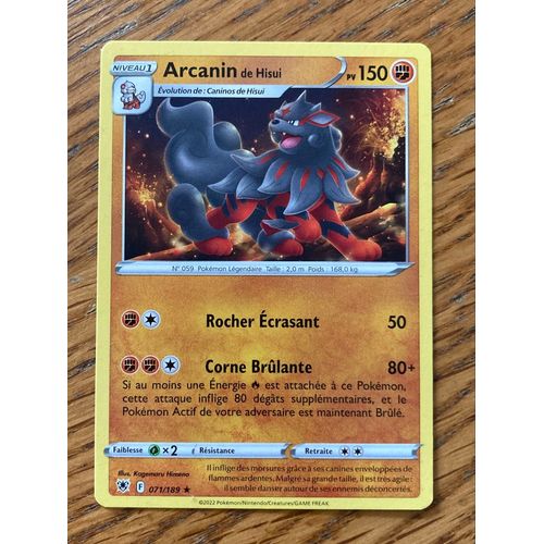 (2447) Arcanin De Hisui 71/189 Pokemon 