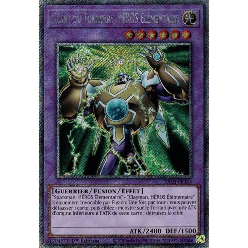 Yu Gi Oh Ra03 Fr153 Géant Du Tonnerre Héros Élémentaire Platinum Secret Rare