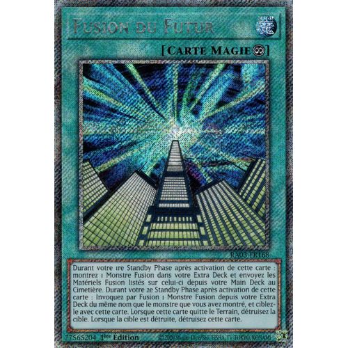 Yu Gi Oh Ra03 Fr168 Fusion Du Futur Platinum Secret Rare