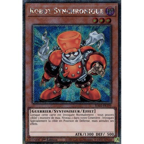 Yu Gi Oh Ra03 Fr199 Robot Synchronique Platinum Secret Rare
