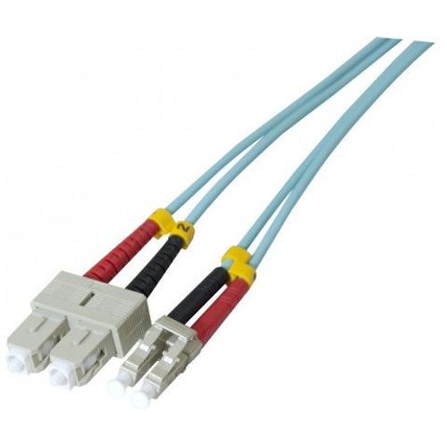 exertis Connect - Cordon de raccordement - SC/UPC multimode (M) pour LC/UPC multimode (M) - 15 m - 2 mm - fibre optique - duplex - 50 / 125 microns - 1.5 - 3.5 dB - OM3 - sans halogène -...
