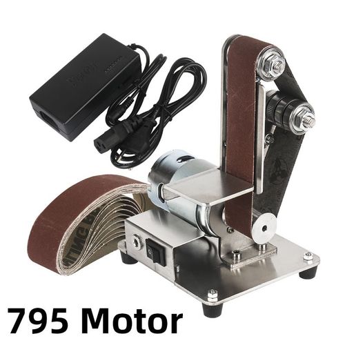 Mini ponceuse à bande électrique,350W,broyeur environnemental convertible,prise US/EU,bricolage,polissage,rectifieuse - Type Motor-795
