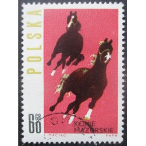 Pologne N°1316 Chevaux Oblitéré