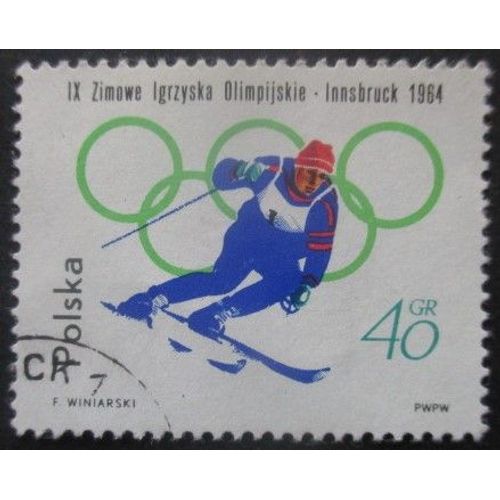 Pologne N°1324 Jeux Olympiques D'innsbruck 1964 Oblitéré
