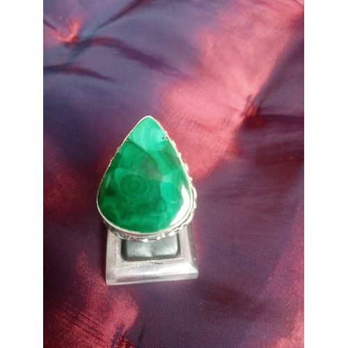 Bague Argent En Malachite