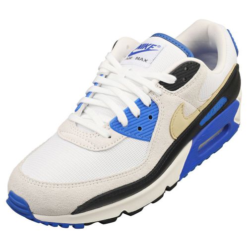 Chaussures Nike Air Max 90 Premium Baskets Blanc Bleu