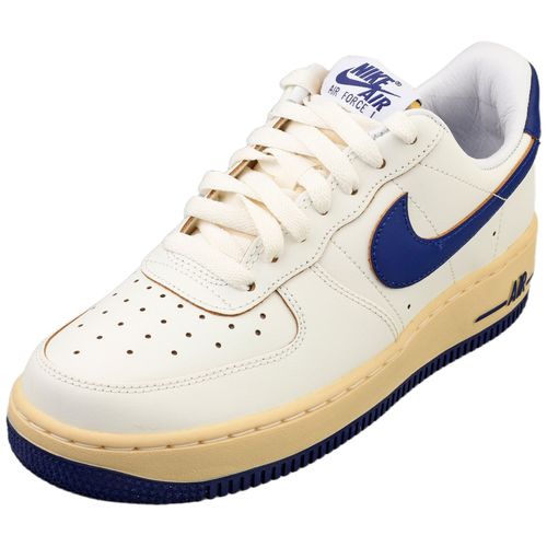 Nike Air Force 1 07 Pour Femmes Baskets De Mode En Cuir Bleu Et Blanc