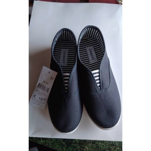 Ballerine D'interieur Bleu Nuit Damart Taille 37 Neuve