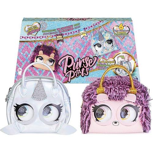 Purse Pets Micro - Pack De 2 Micro - Mini Compagnon Format Sac A Main - 2 Petits Animaux A Accrocher A Son Ou A La Ceinture - Bougent Les Yeux - 6064161 - Jouet Enfant 5 Ans Et +