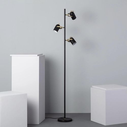 Lampadaire Cano 3 Spots Noir