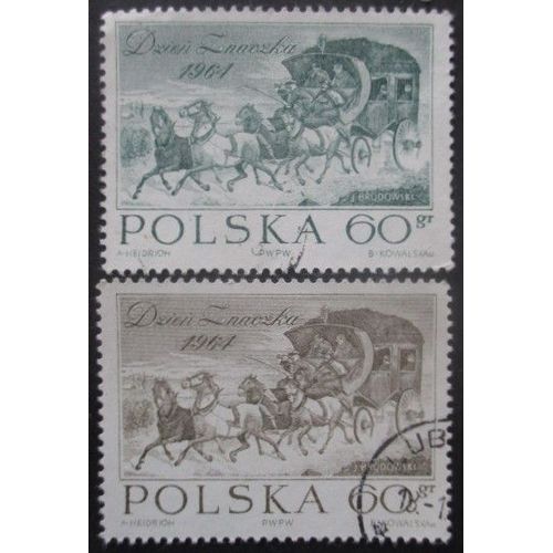 Pologne N°1383 Et 1384 Journée Du Timbre Oblitérés