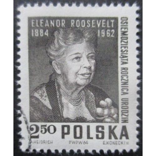 Pologne N°1385 Eleonor Roosevelt Oblitéré