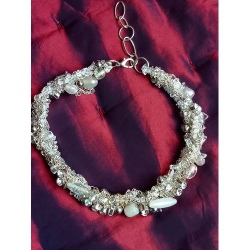 Collier Créateur Cristal Blanc