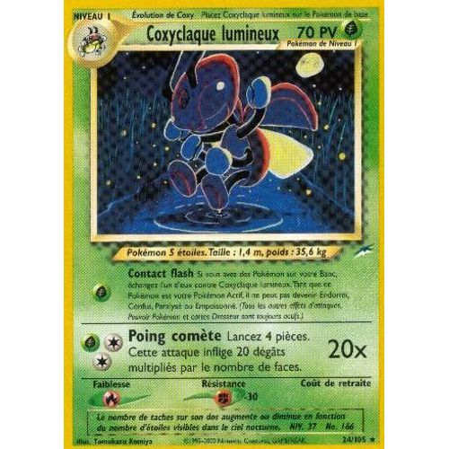 Coxyclaque Lumineux - Pokemon - Rare - N°24/105 - Verte - Vf - Creature - 70 Pv