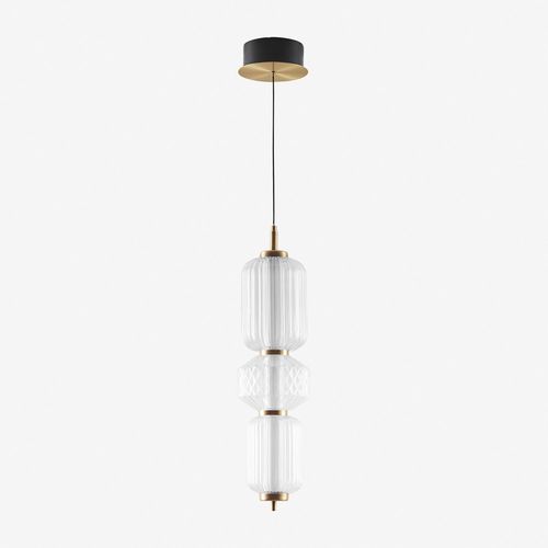 Plafonnier Led Necsar En Fer Et Verre Doré