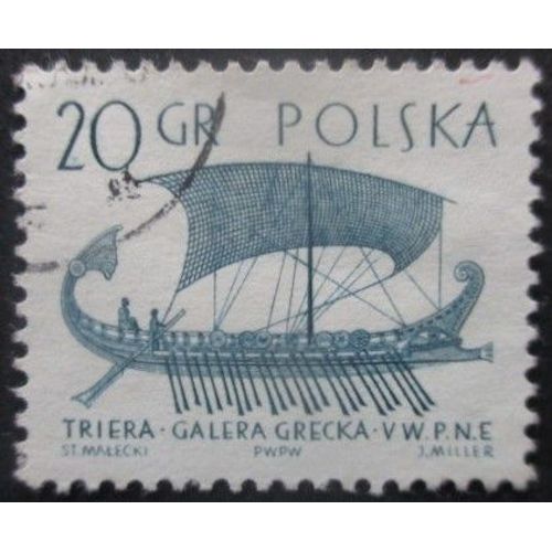 Pologne N°1417 Bateau Ancien Oblitéré
