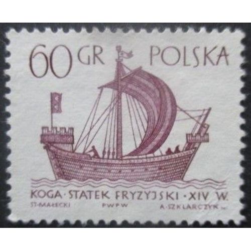 Pologne N°1420 Bateau Ancien Oblitéré