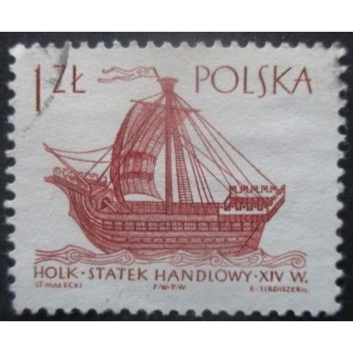 Pologne N°1421 Bateau Ancien Oblitéré