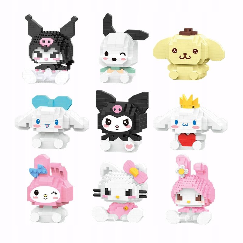 Blocs Animés Kawaii Hello Kitty Kuromi Mymelo