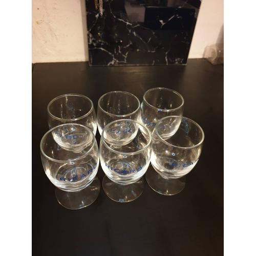 Lot De 6 Verres Ricard Vintage Années 70