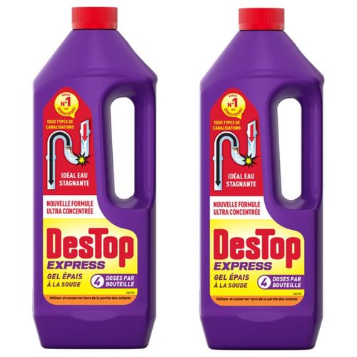DESTOP Lot de 2 D¿boucheurs Gel Express- 4 doses Flacon de 950ml