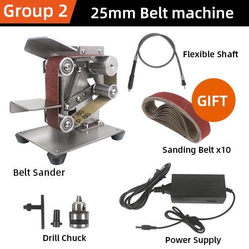Mini ponceuse à bande électrique pour couverts,rectifieuse à bande électrique,affû70.,outils de polissage, - Type 25mm Group2