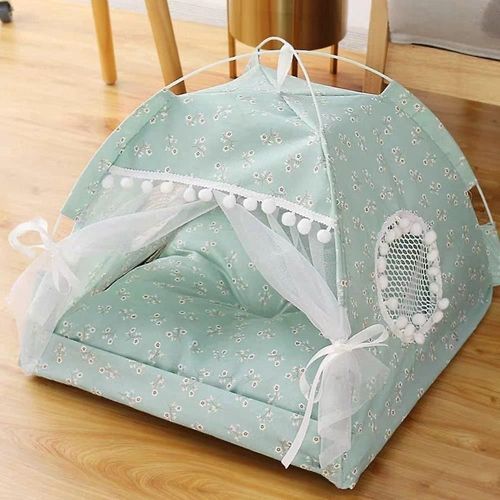 Lit De Tente Pour Animaux De Compagnie, Lit De Tipi Pliant Tentes Et Maisons Portables Nid Dog & Cat Tente Avec Coussin Amovible Pour Chat Petit Chien Lit De Sommeil (Xs-B)