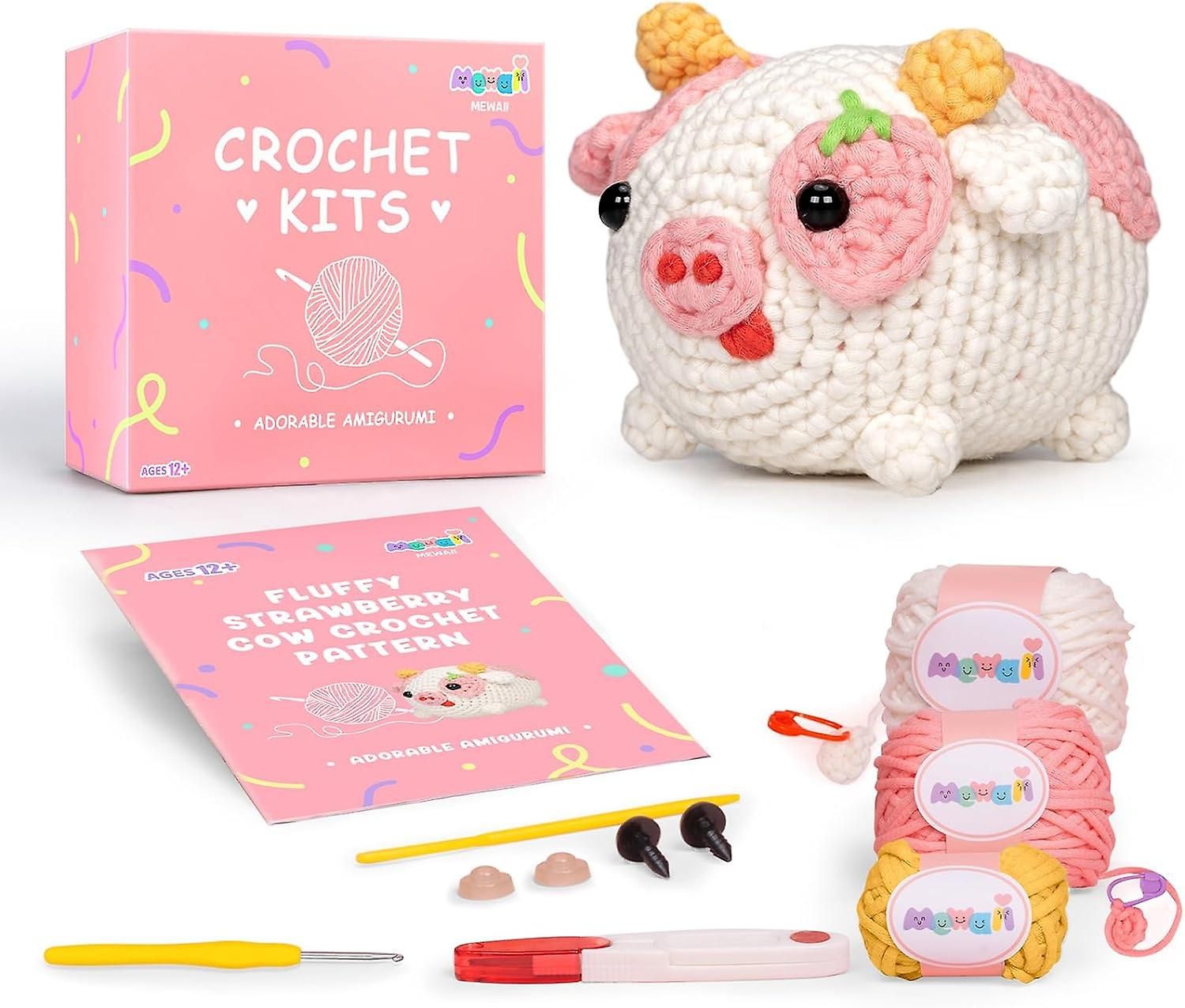 Kit Crochet Débutant Amigurumi LetCart Ella – Avec Tutoriels Vidéo Étape Par Étape – Fil & Crochet Inclus