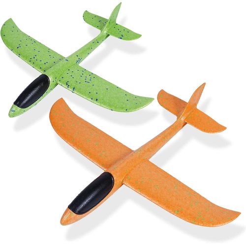 17.5 « Grand Avion En Mousse De Lancer, Avion Planeur En Mode De Vol Anti-Collision Durable, Sport De Jardin Extérieur Jeu Familial Flying Party Favorise L¿Avion En Mousse Pour