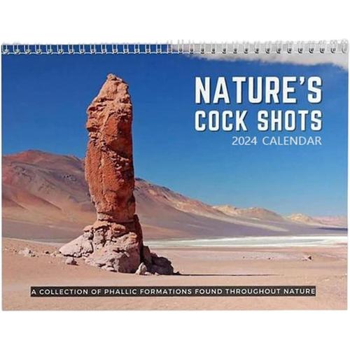 Calendrier Nature Coq 2024 | Dick Pics De La Nature Farce Cadeau | Suspendu Wall Art Mensuel Calendrier Familial | Cadeaux Drôles Et Hilarants Pour Adultes