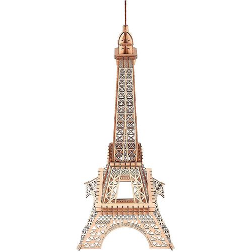 Tour Eiffel 3d Puzzle en bois pour les enfants et les adultes 23 Pouces (58cm) Assemblé Brain Teaser Blocs de construction
