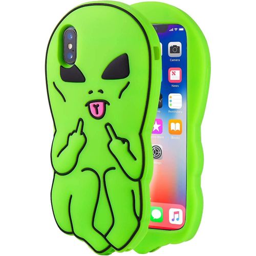 Étui Pour Iphone Xs / X Silicone Carton Design Mignon Couverture Mode Drôle Kawaii Peau Accessoires De Protection Coque Antichoc Résistant Aux Rayures Pour Iphone