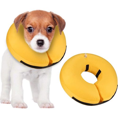 Collier De Récupération Pour Chiens, Collier De Cône Gonflable Pour Chien De Protection Doux Pour Après La Chirurgie, Collier Élisabéthain Réglable Pour Petit / Moyen / Grand Chien Et Ca