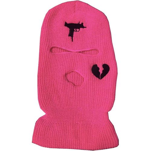 Cagoule Cagoule Pour Femme Et Homme Avec 3 Trous, Chapeau D¿Hiver Pour Adultes, Rose Rouge