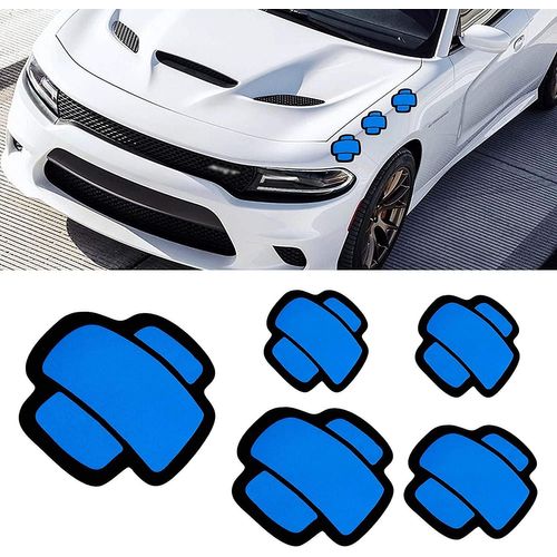 5pcs Scratch Cover Autocollants réfléchissants pour pare-chocs de voiture Fender imperméable à l¿eau Mignon Band-aid Décalcomanies Décoration pour char de voiture Réservoir Anti-rayures Autocollants S