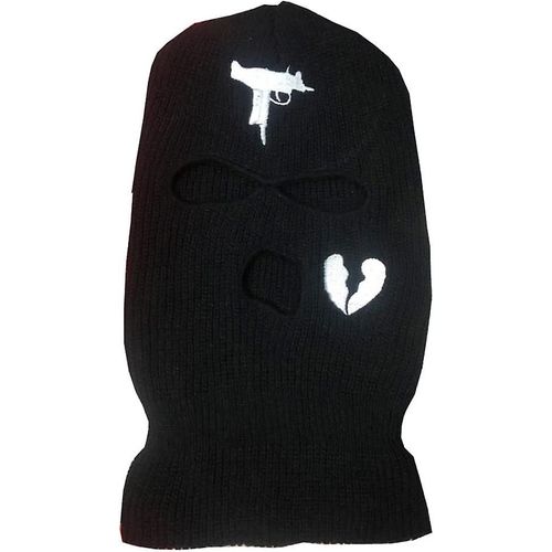 Cagoule Cagoule Pour Femme Et Homme Avec 3 Trous, Chapeau D¿Hiver Pour Adultes, Noir